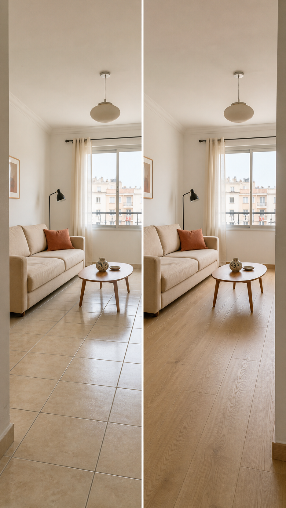 شقة عصرية — قبل وبعد